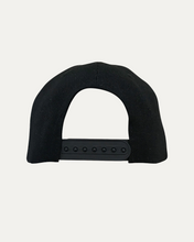 Load image into Gallery viewer, Snapback - Black with white logo
